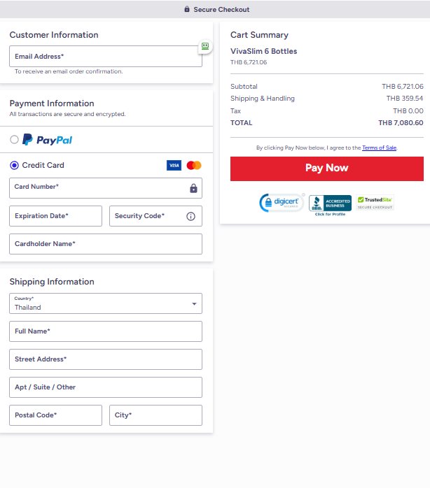 VivaSlim  - Secure checkout